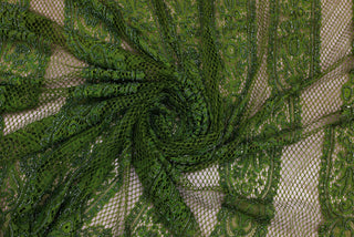 Dantelă Chantilly accesorizată manual în India D34 - Verde