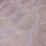 Dantelă Chantilly accesorizată manual în India D7 - Alb