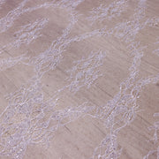 Dantelă Chantilly accesorizată manual în India D11 - Alb