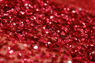 Broderie tip dantela cu perle/margele si paiete A68 - Rosu