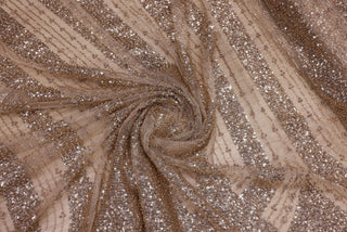 Broderie tip dantela cu margele si paiete A70 - Auriu
