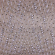 Broderie de lux tip dantela cu pietre pretioase, perle si margele  C26 - Argintiu