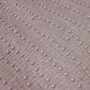 Broderie de lux tip dantela cu perle si margele cusute manual C27 - Alb