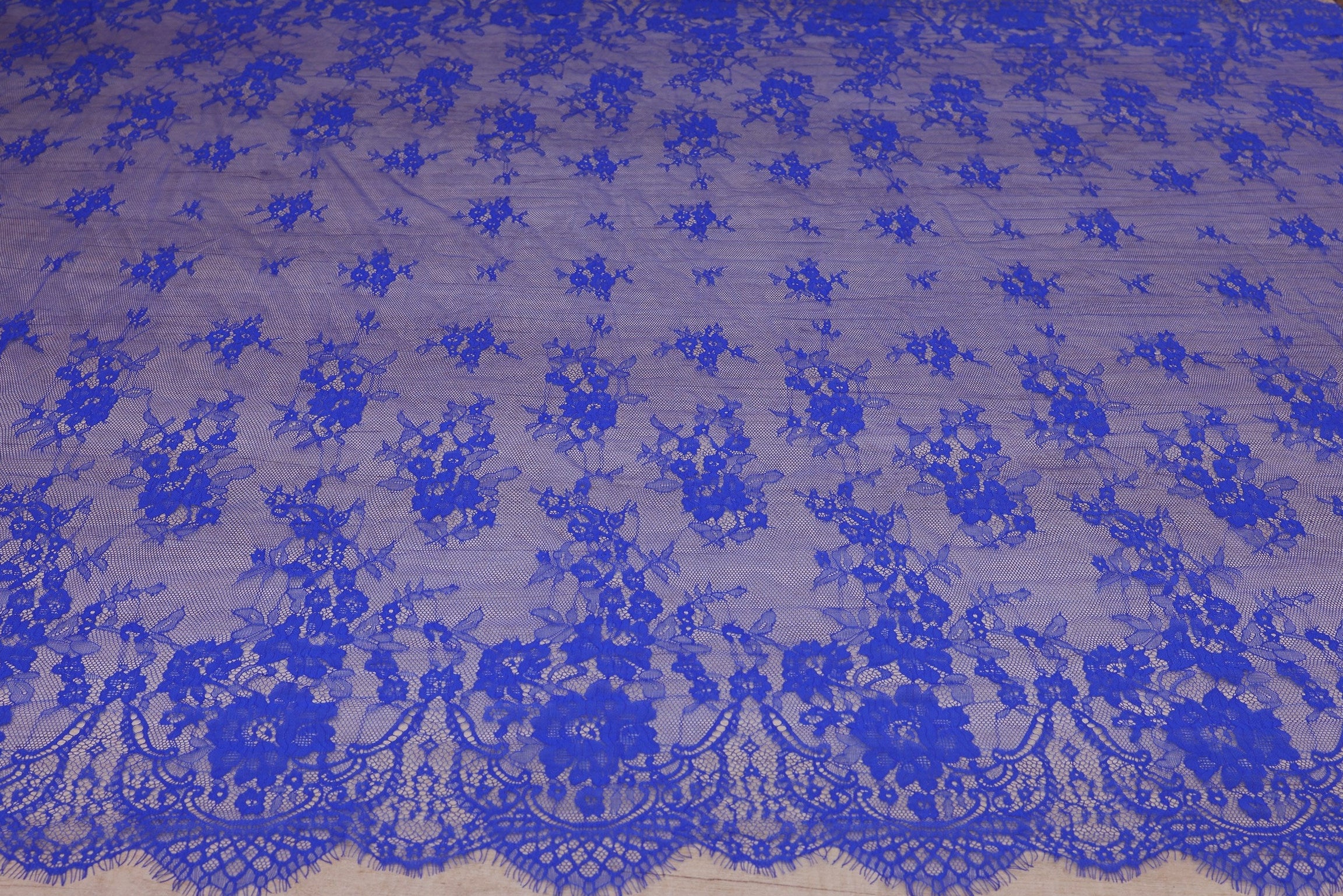 Dantela Chantilly Albastru - 657-1