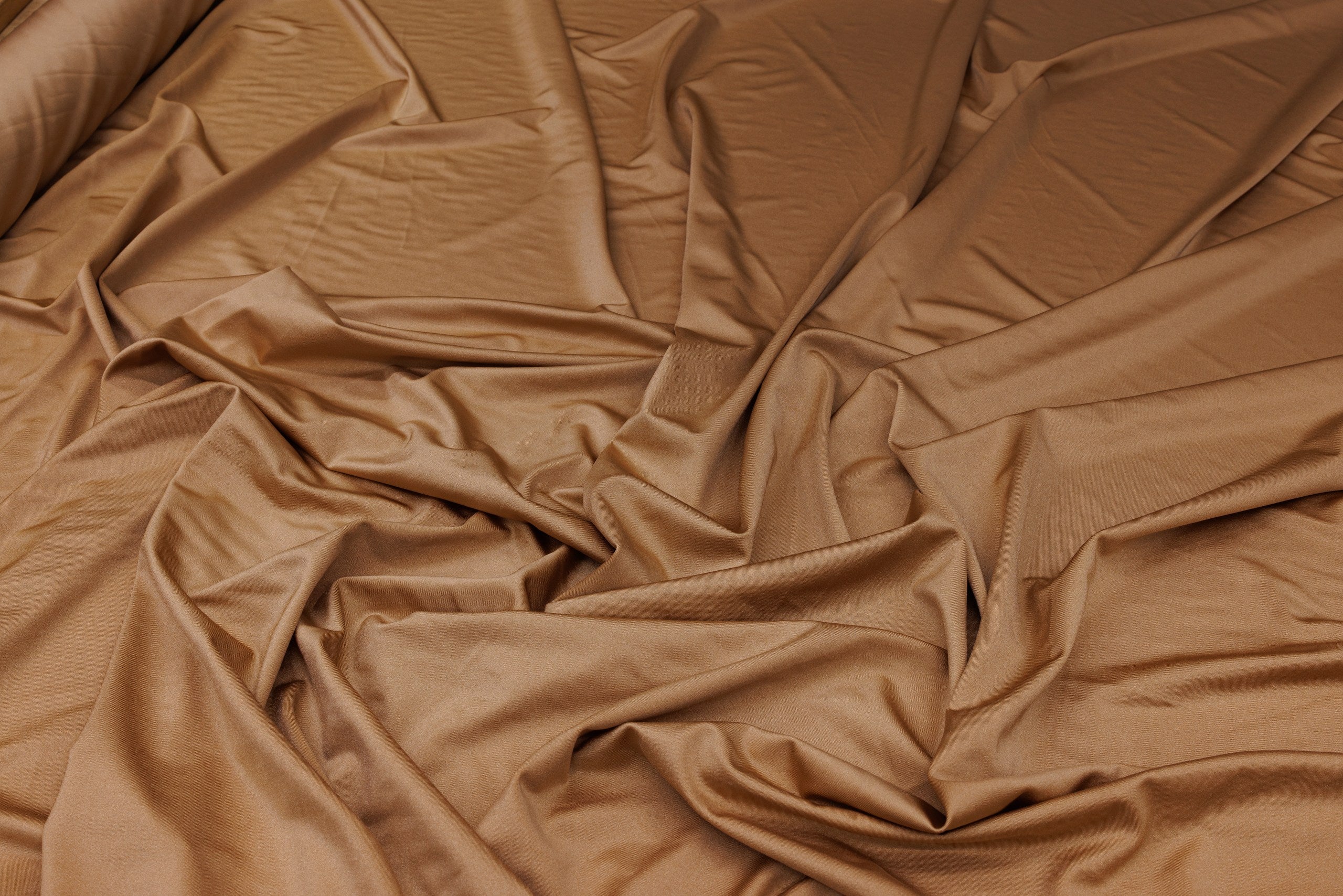 Lycra Plină Lucioasă - Bej Caramel