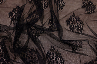 Dantela Chantilly Negru - 126