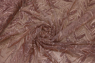 Broderie tip dantela cu perle/margele si paiete B58 - Bej