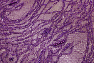 Dantelă Chantilly accesorizată manual în India D42 - Mov
