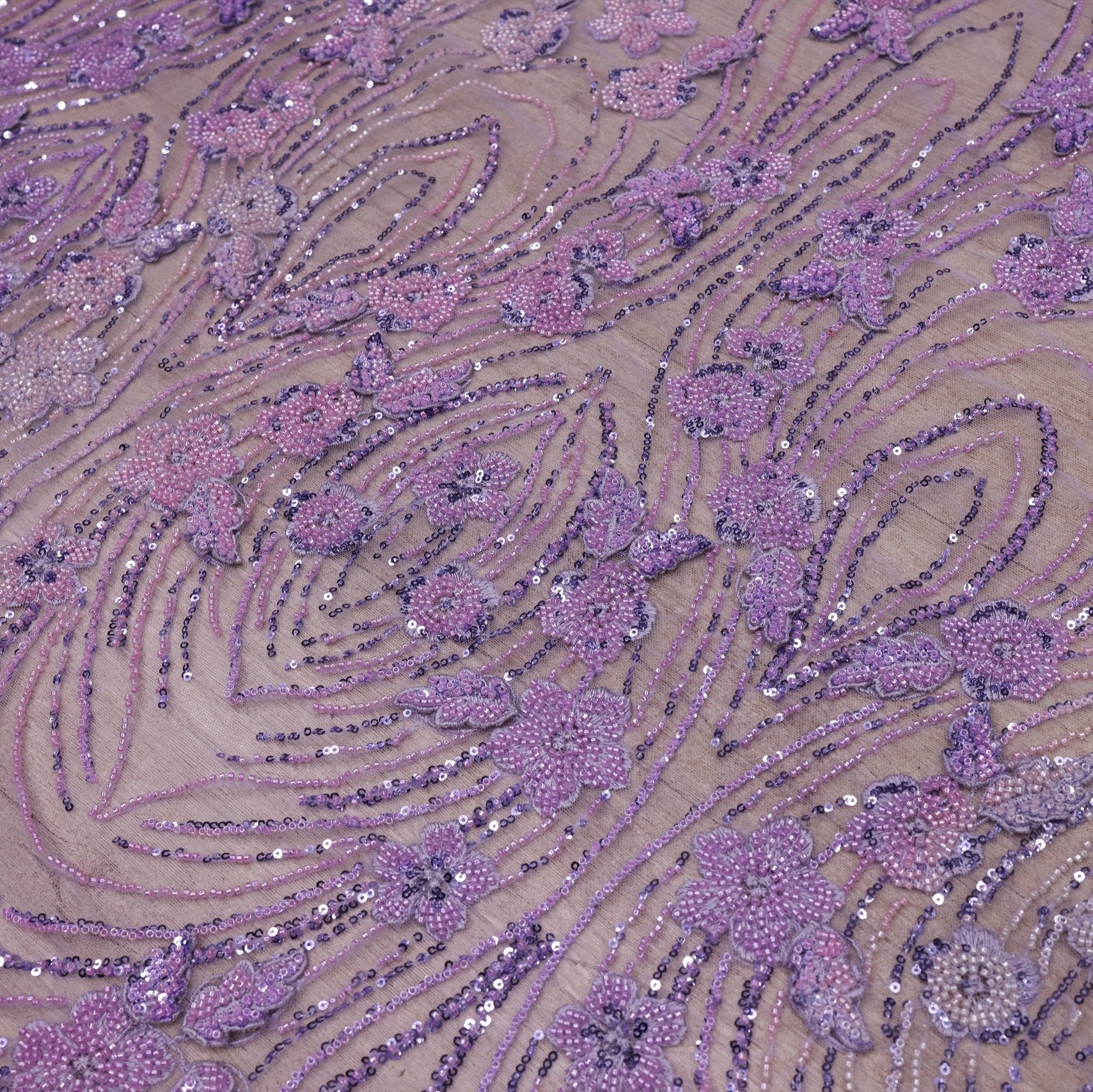 Broderie de lux A90 Mov Lila la metru