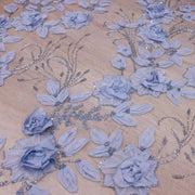 Broderie premium D44 Bleu la metru