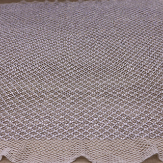 Broderie de lux tip plasa cu perle si pietre pretioase C35 - Alb