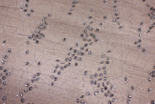 Broderie de lux tip dantela cu pietre pretioase, margele si paiete   C36 - Alb