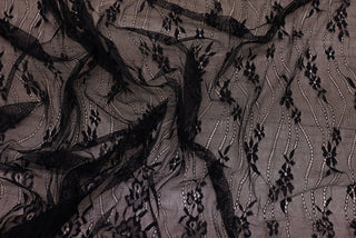Dantela Chantilly Negru - 117