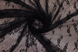 Dantela Chantilly Negru - 117