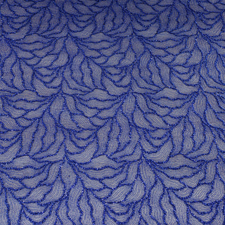Broderie tip dantela cu perle A1 - albastru regal
