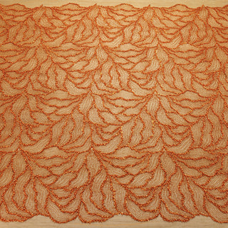 Broderie tip dantela cu perle A1 - portocaliu