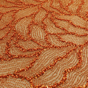 Broderie tip dantela cu perle A1 - portocaliu