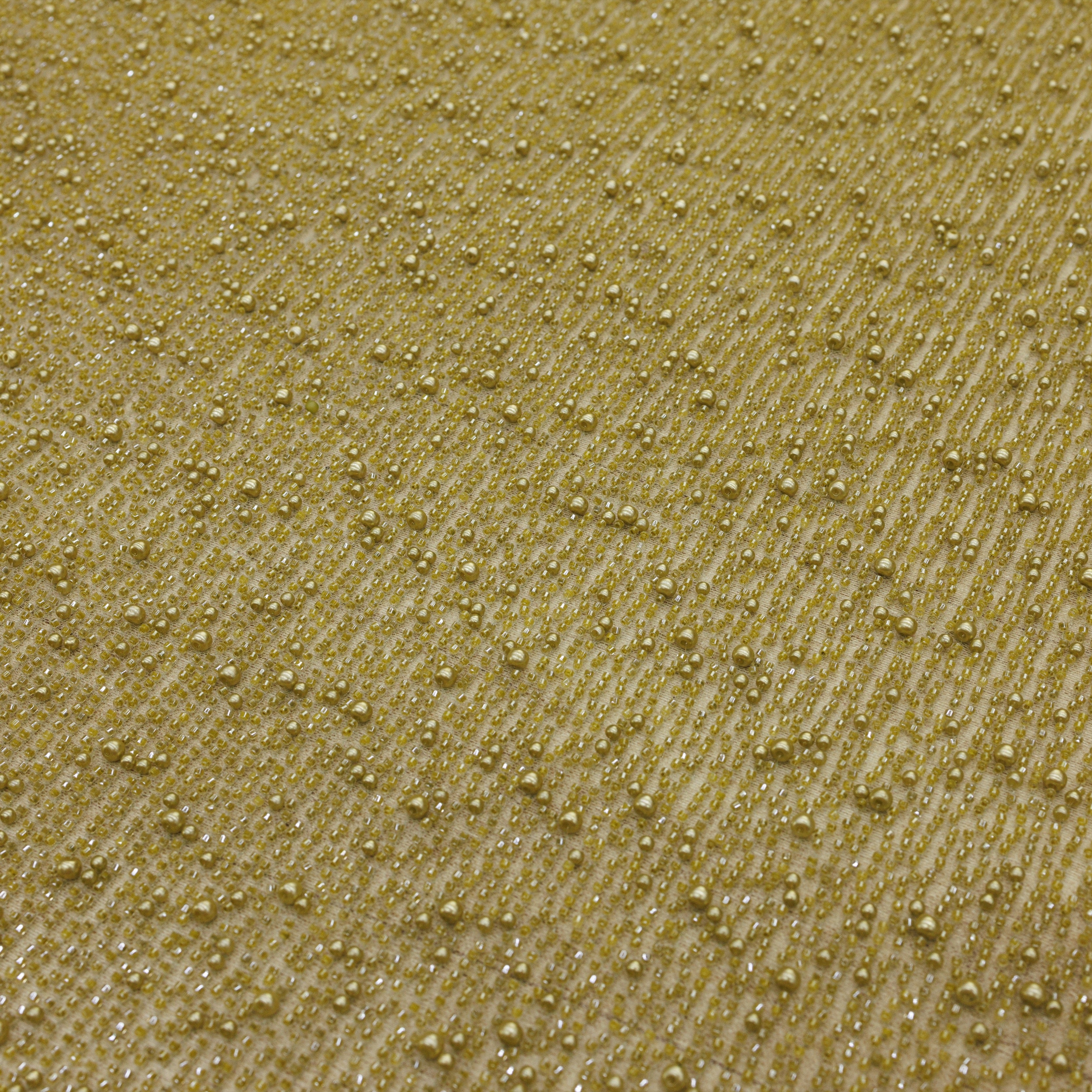 Broderie tip dantela cu perle si margele - Verde Olive M3