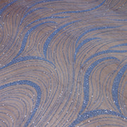 Broderie tip dantela cu perle/margele si paiete A33 - Bleu.