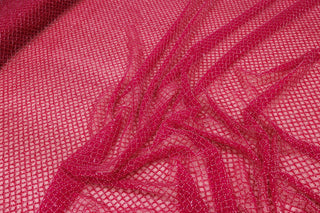 Broderie tip dantela cu margele si paiete A34 - Roz Fucsia