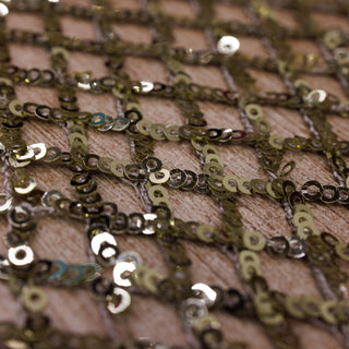 Broderie tip dantela cu margele si paiete I8 - Auriu