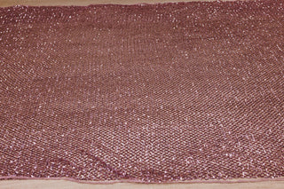 Broderie tip dantela cu margele si paiete I8 - Roz