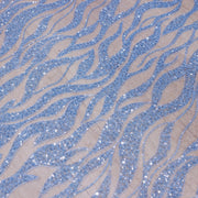 Broderie de lux B35 Bleu la metru