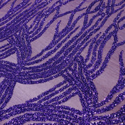 Broderie tip dantela cu perle/margele si paiete B6 - Mov