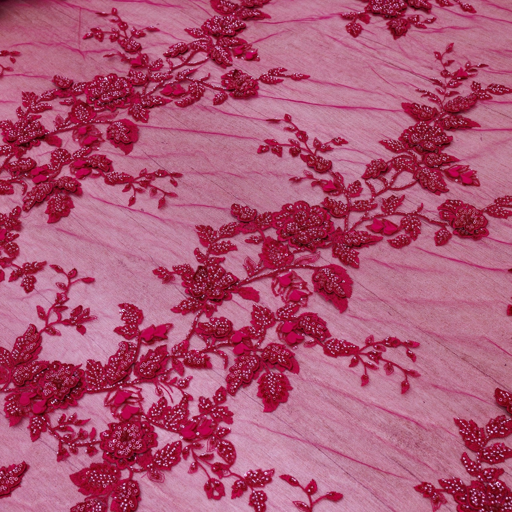 Broderie de lux B21 Roz Fucsia la metru