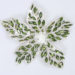 Floare Decorativa Aplicabila cu Strasuri\Cristale 18 cm - Ahura