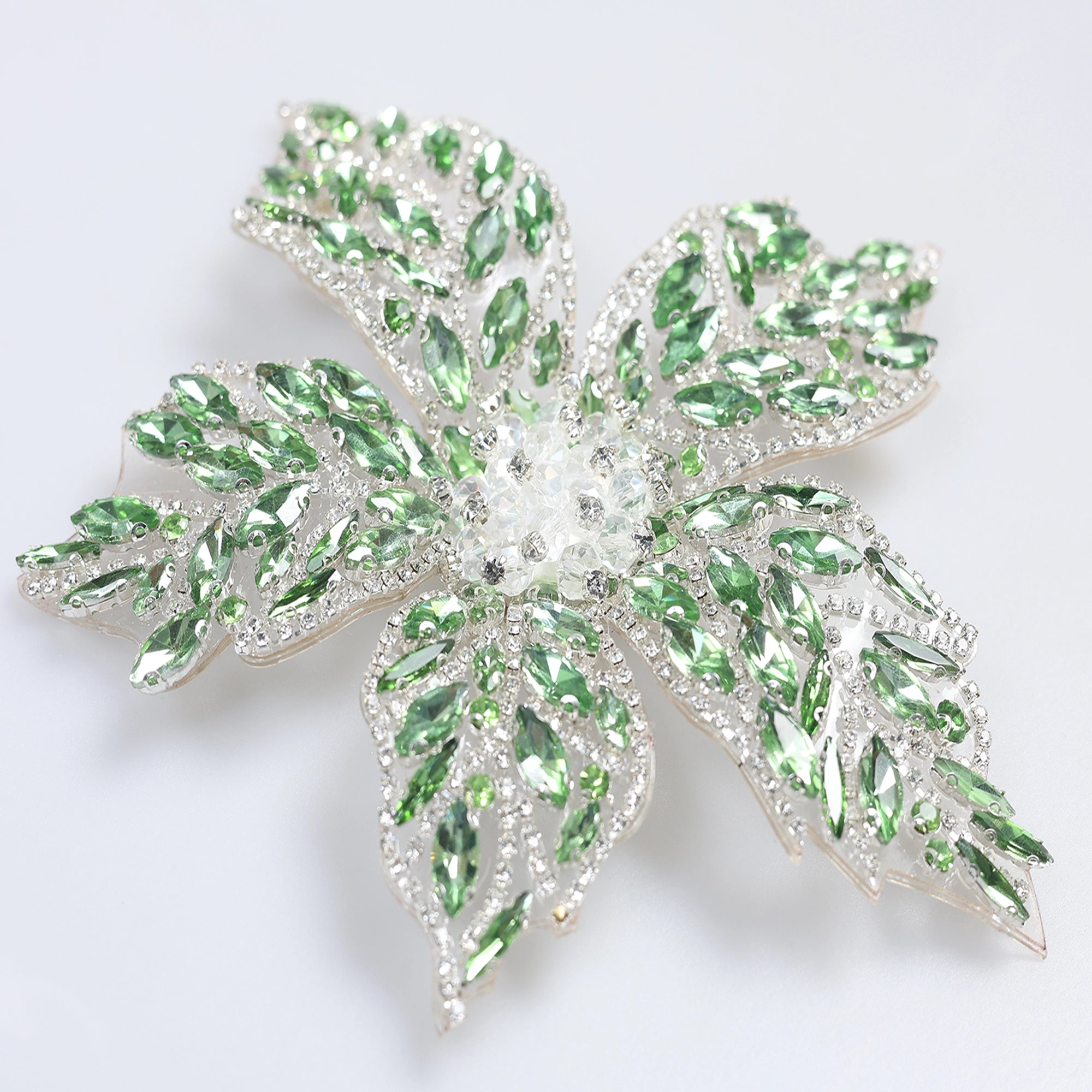 Floare Decorativa Aplicabila cu Strasuri\Cristale 18 cm - Ahura