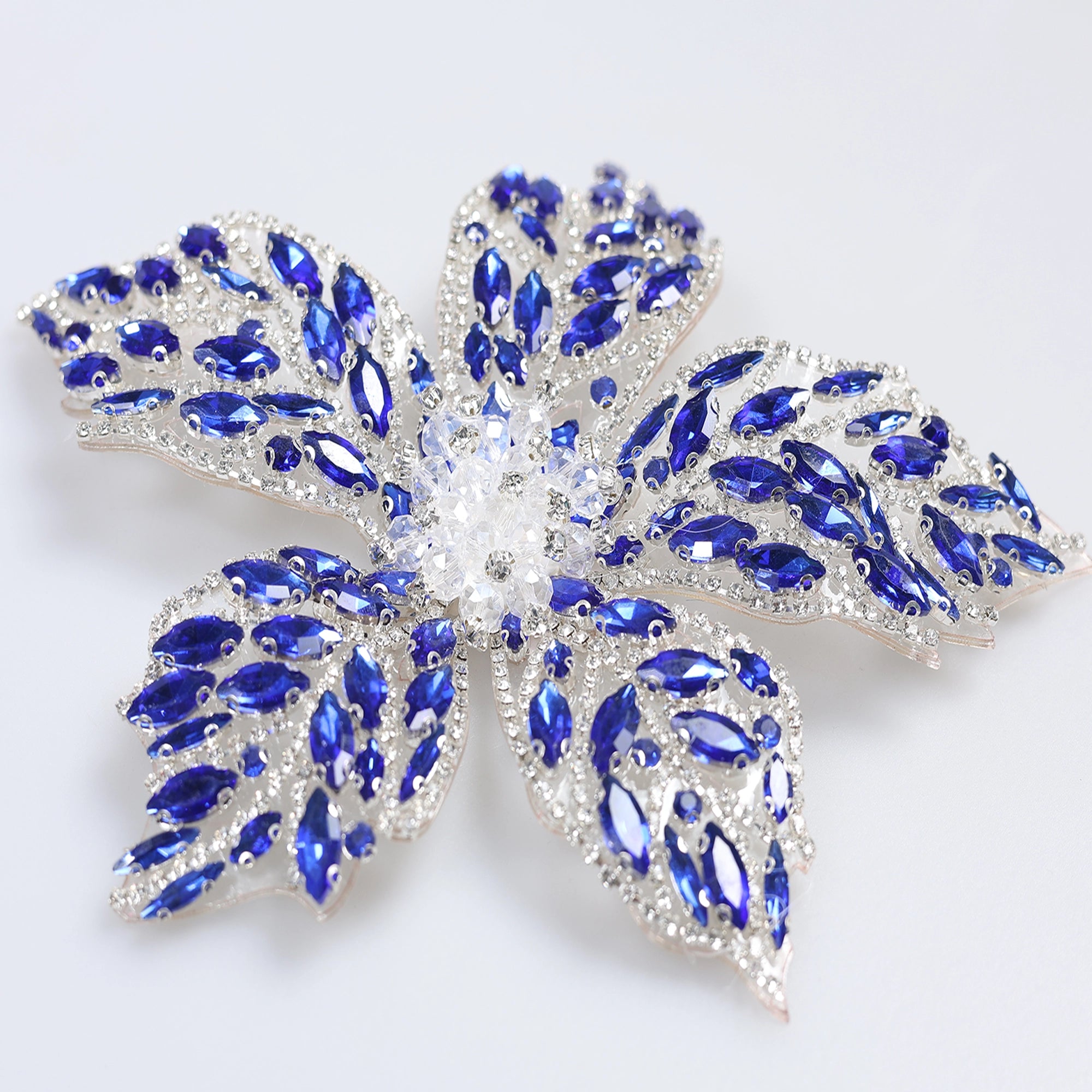 Floare Decorativa Aplicabila cu Strasuri\Cristale 18 cm - Ahura