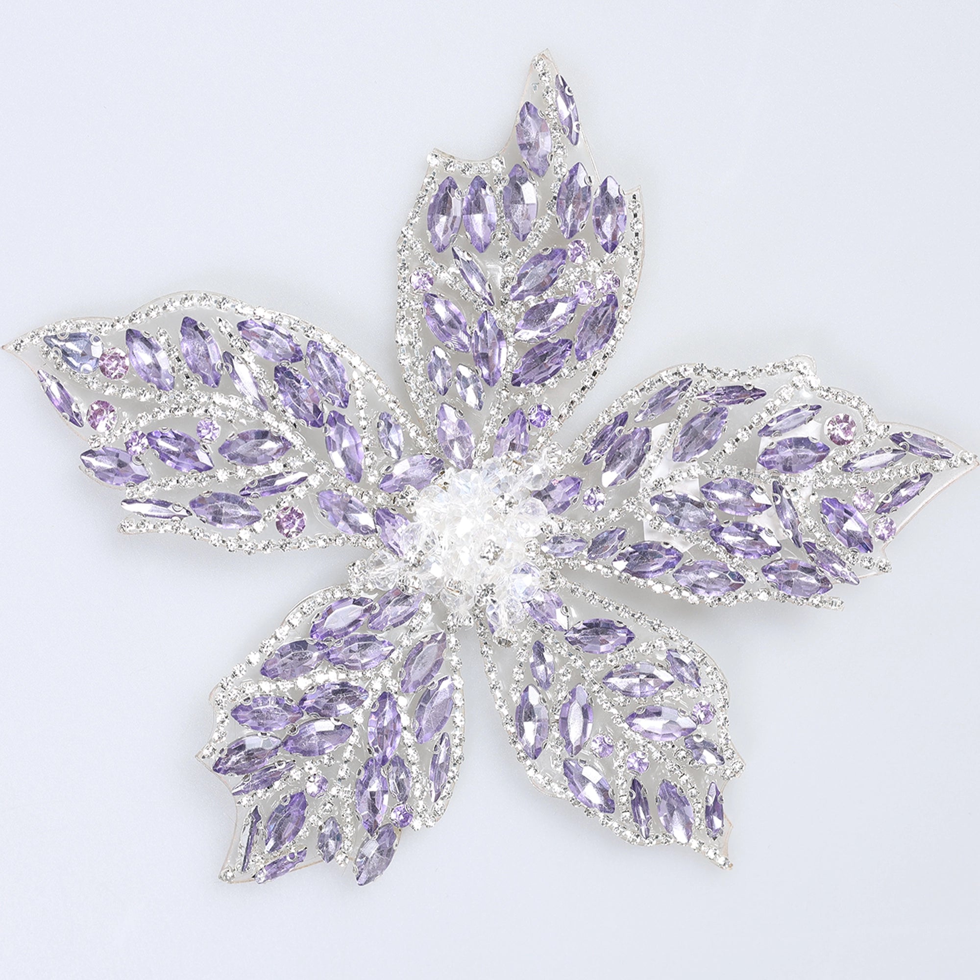 Floare Decorativa Aplicabila cu Strasuri\Cristale 18 cm - Ahura