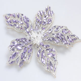 Floare Decorativa Aplicabila cu Strasuri\Cristale 18 cm - Ahura