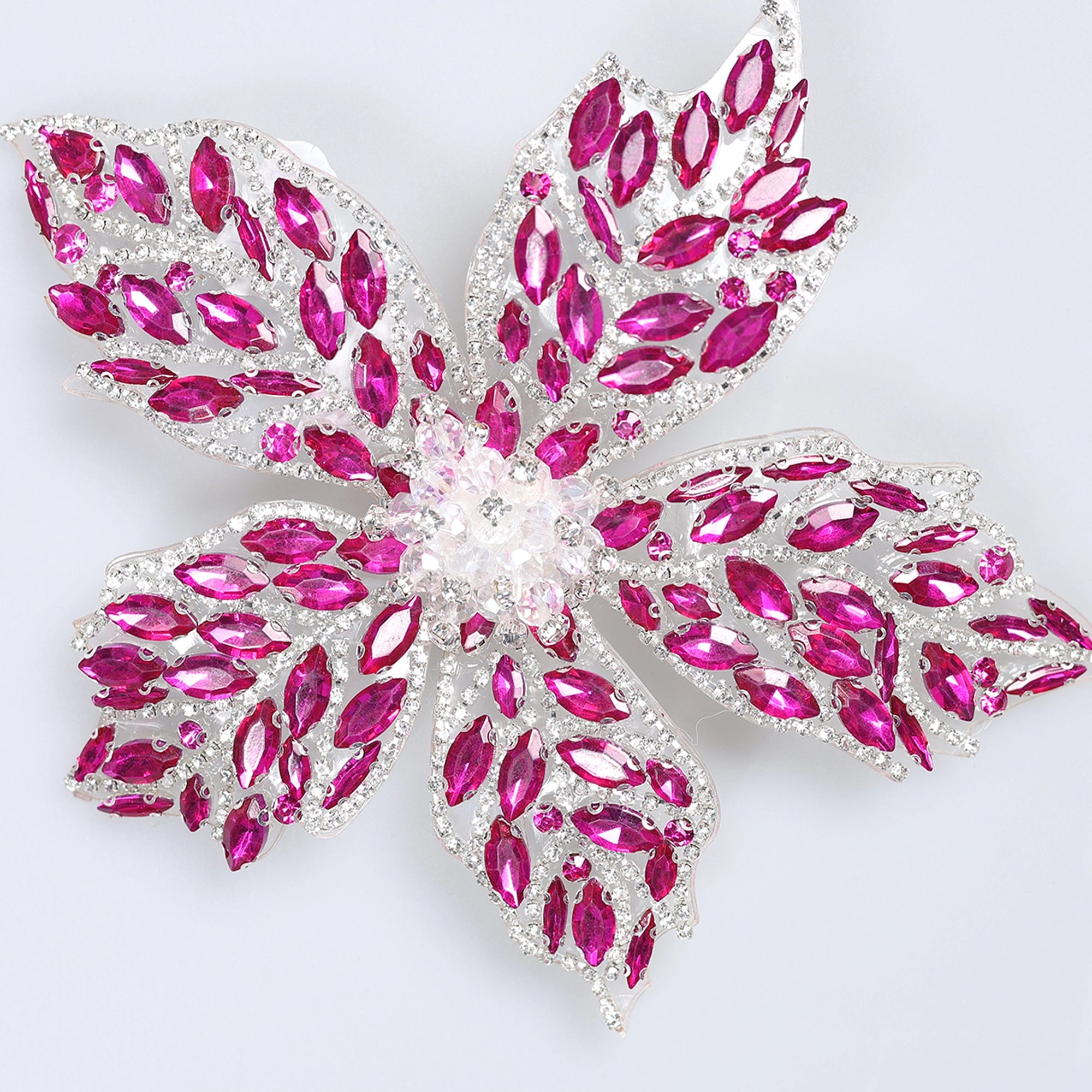 Floare Decorativa Aplicabila cu Strasuri\Cristale 18 cm - Ahura