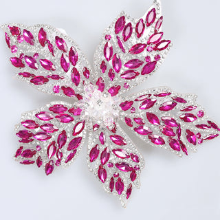 Floare Decorativa Aplicabila cu Strasuri\Cristale 18 cm - Ahura