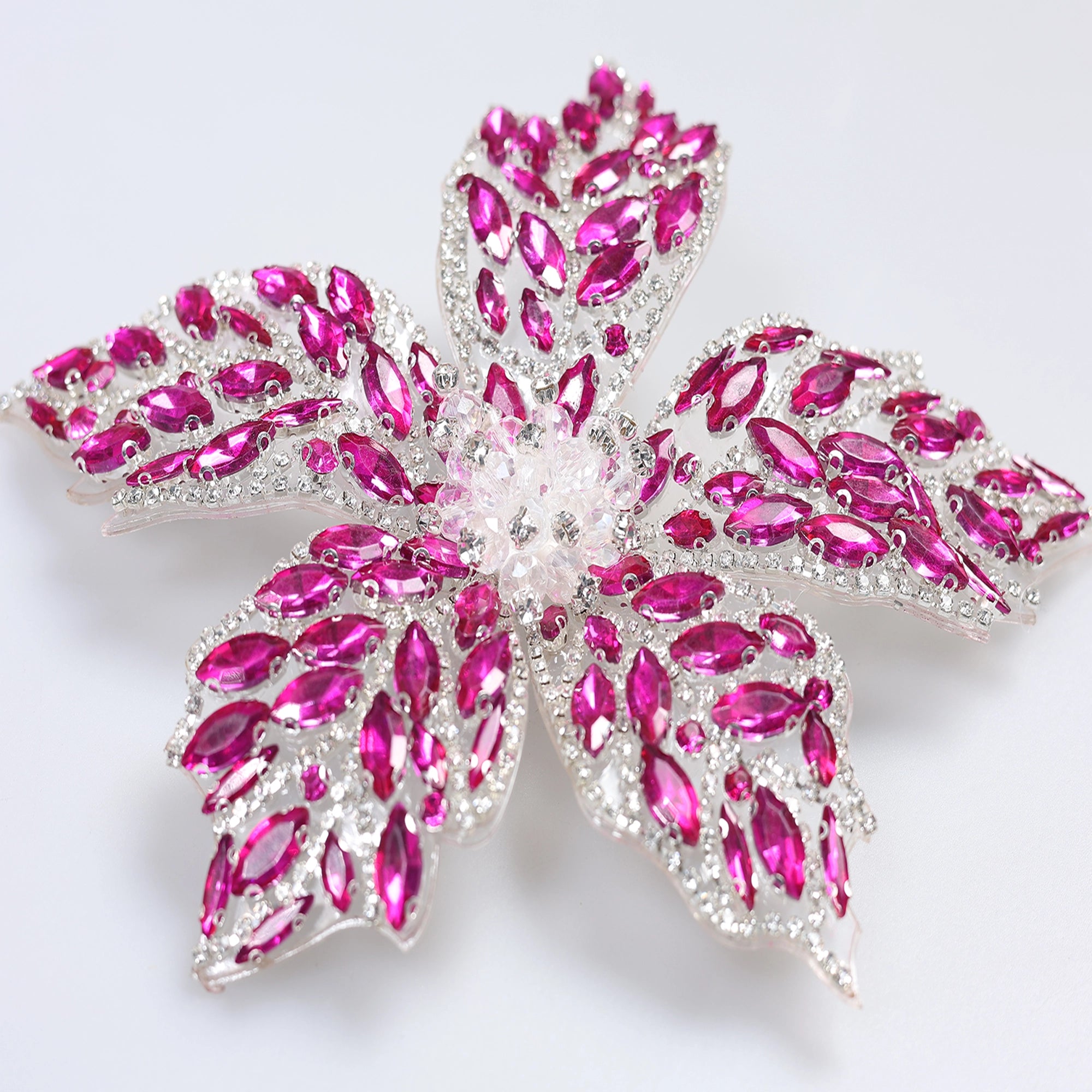 Floare Decorativa Aplicabila cu Strasuri\Cristale 18 cm - Ahura