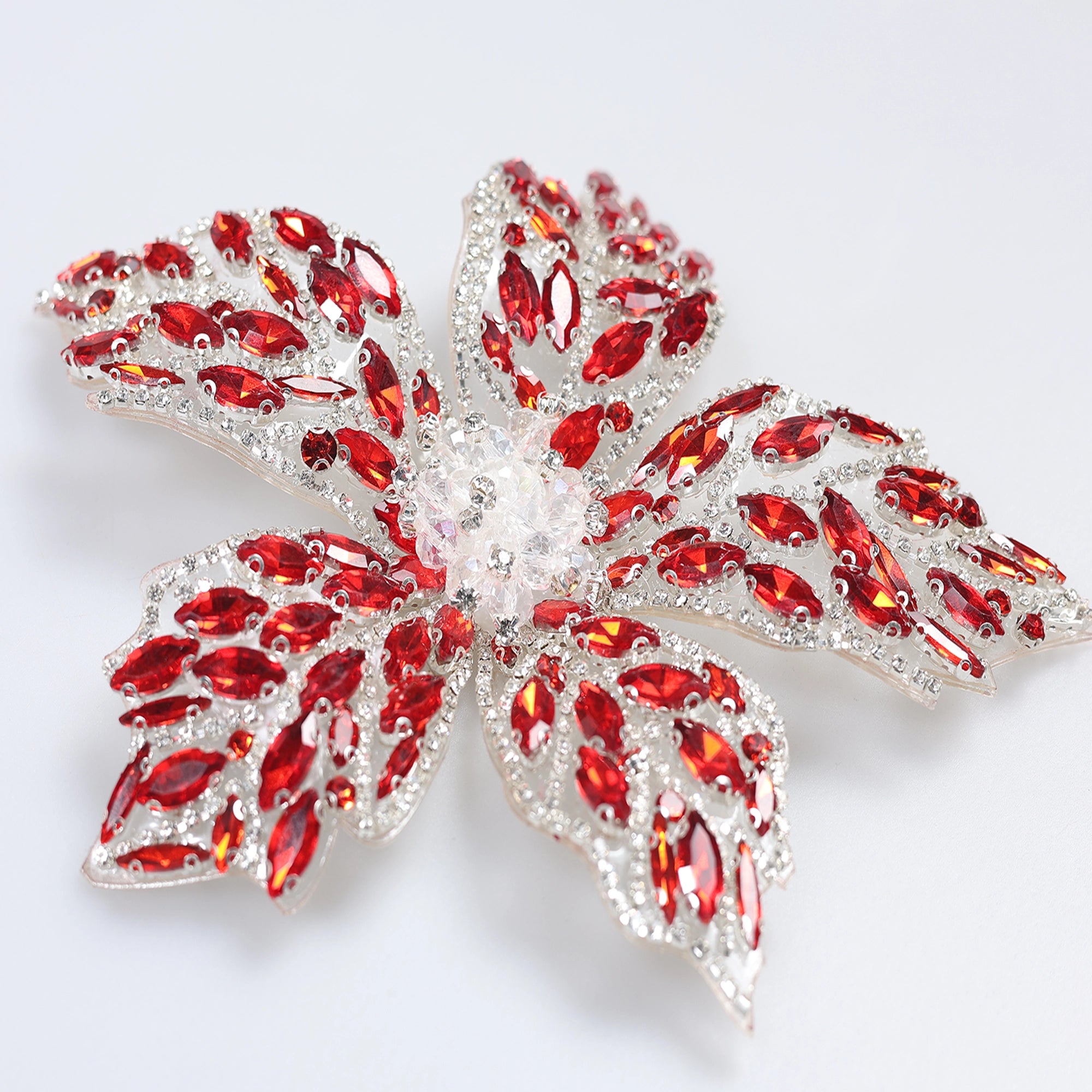 Floare Decorativa Aplicabila cu Strasuri\Cristale 18 cm - Ahura