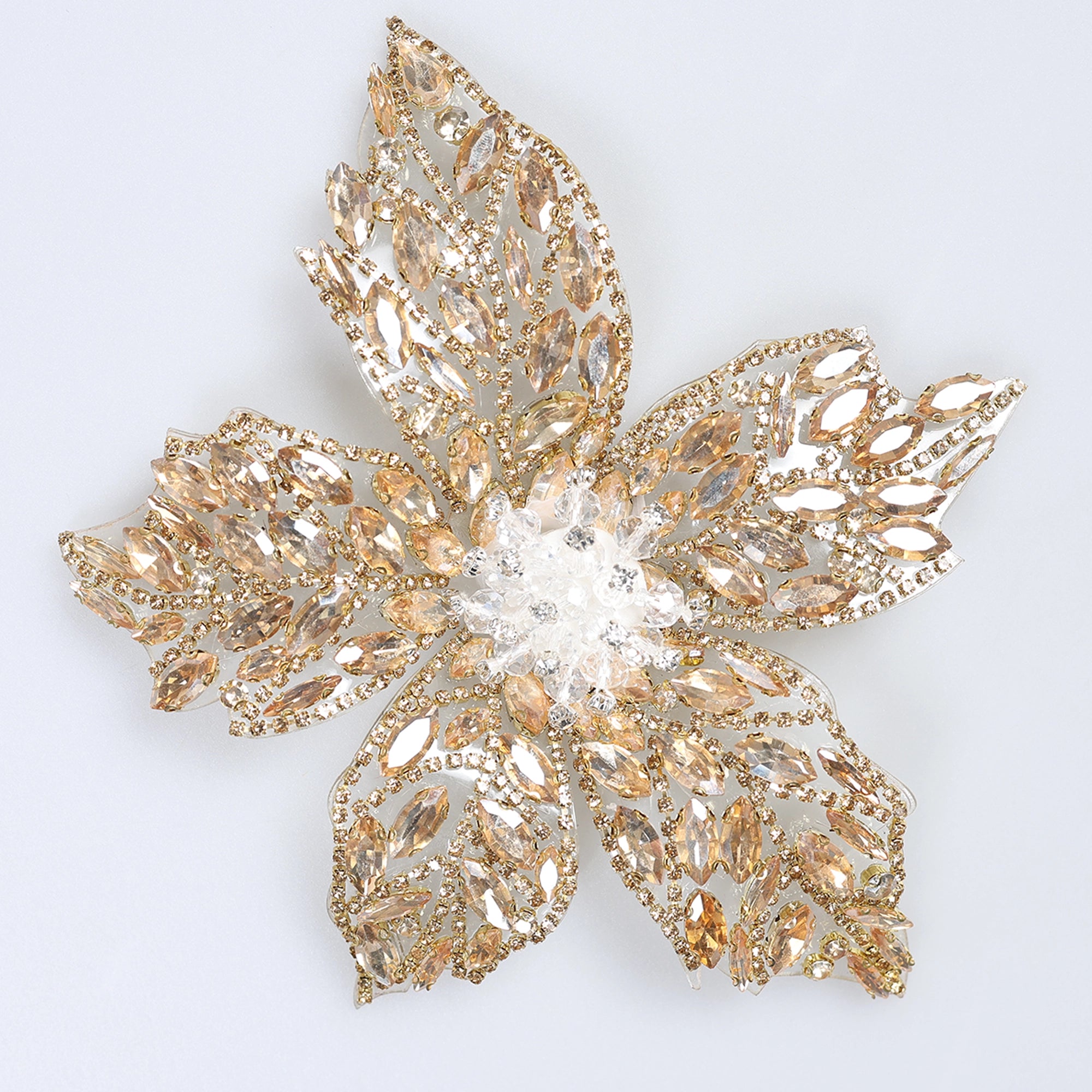 Floare Decorativa Aplicabila cu Strasuri\Cristale 18 cm - Ahura