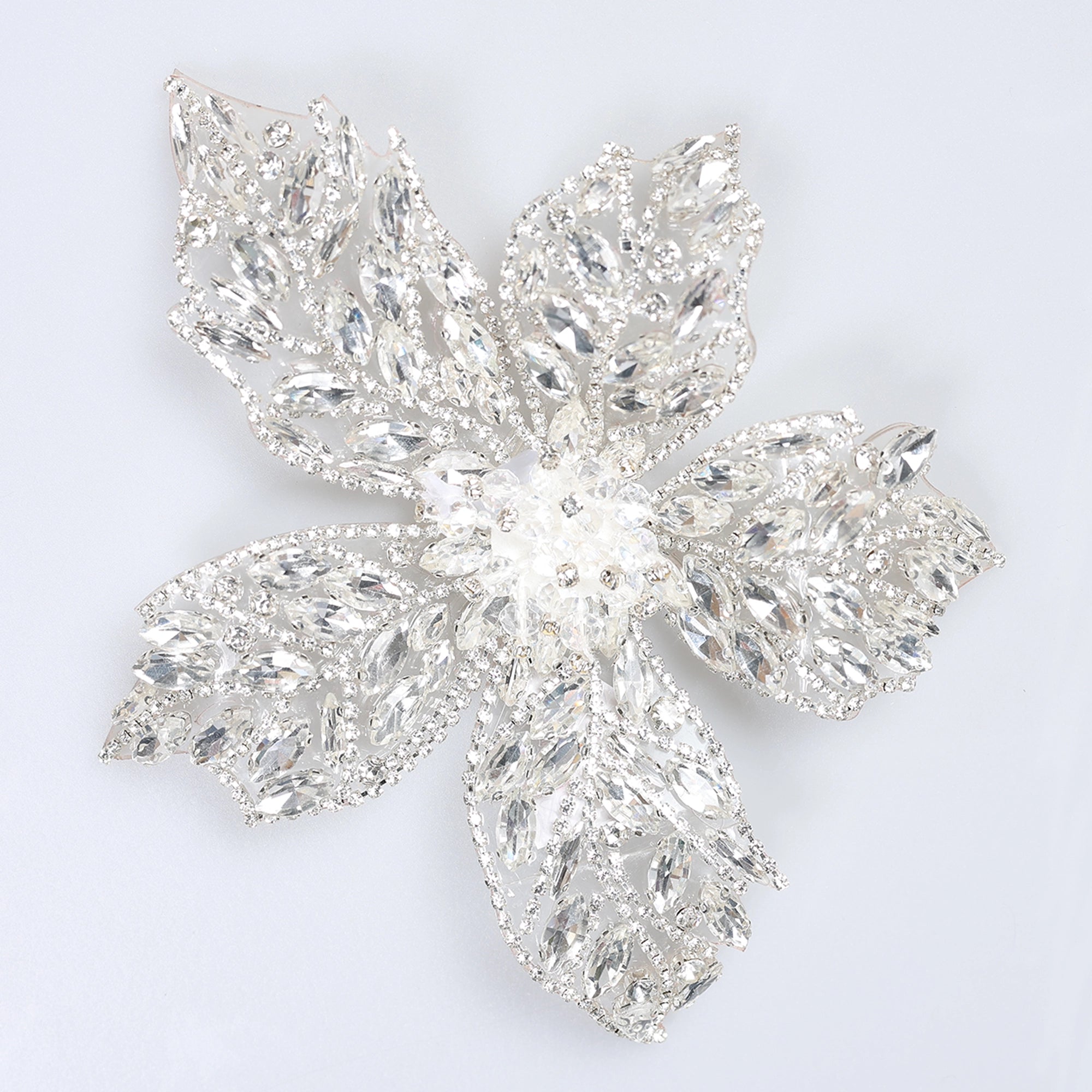 Floare Decorativa Aplicabila cu Strasuri\Cristale 18 cm - Ahura