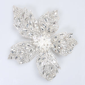 Floare Decorativa Aplicabila cu Strasuri\Cristale 18 cm - Ahura