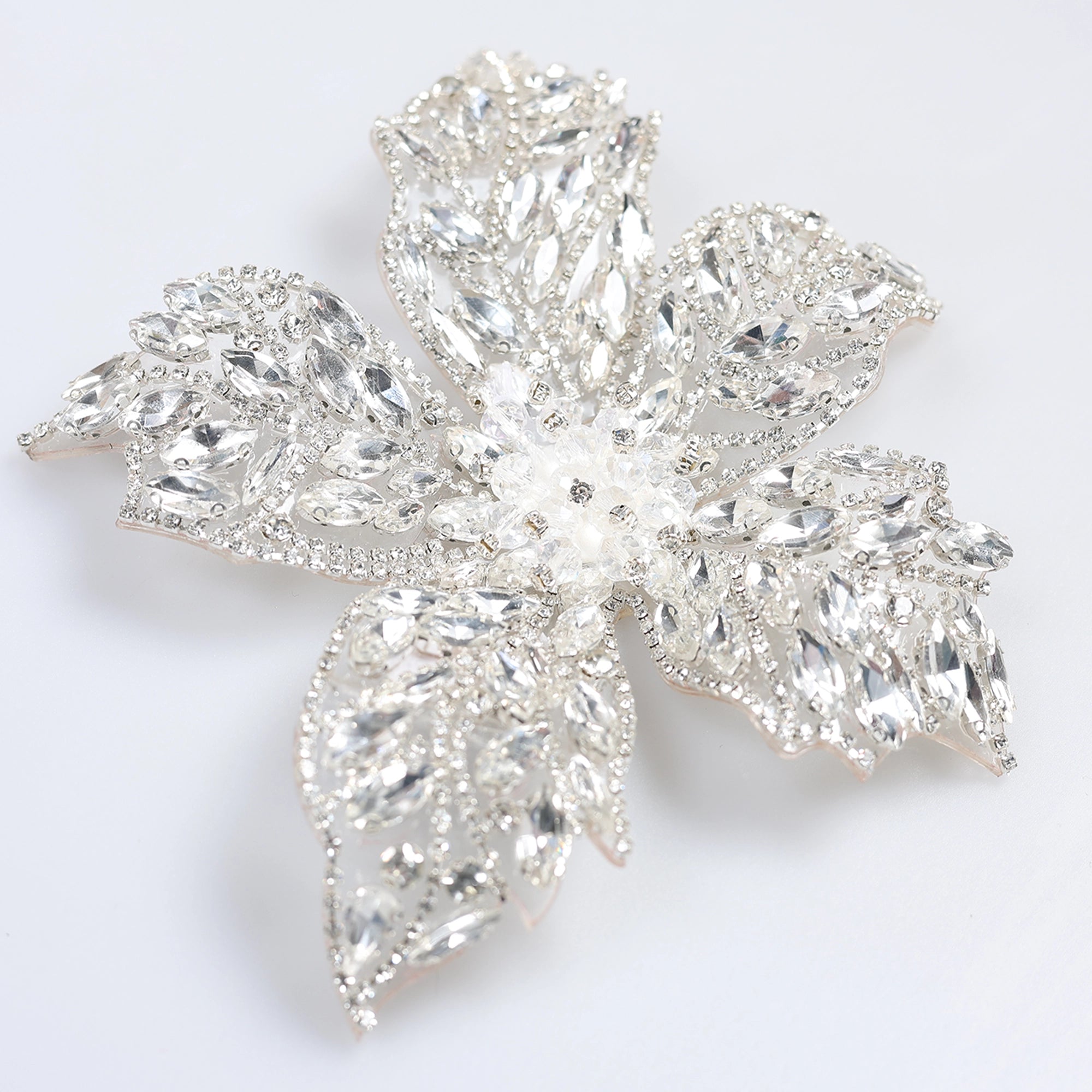 Floare Decorativa Aplicabila cu Strasuri\Cristale 18 cm - Ahura