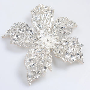 Floare Decorativa Aplicabila cu Strasuri\Cristale 18 cm - Ahura