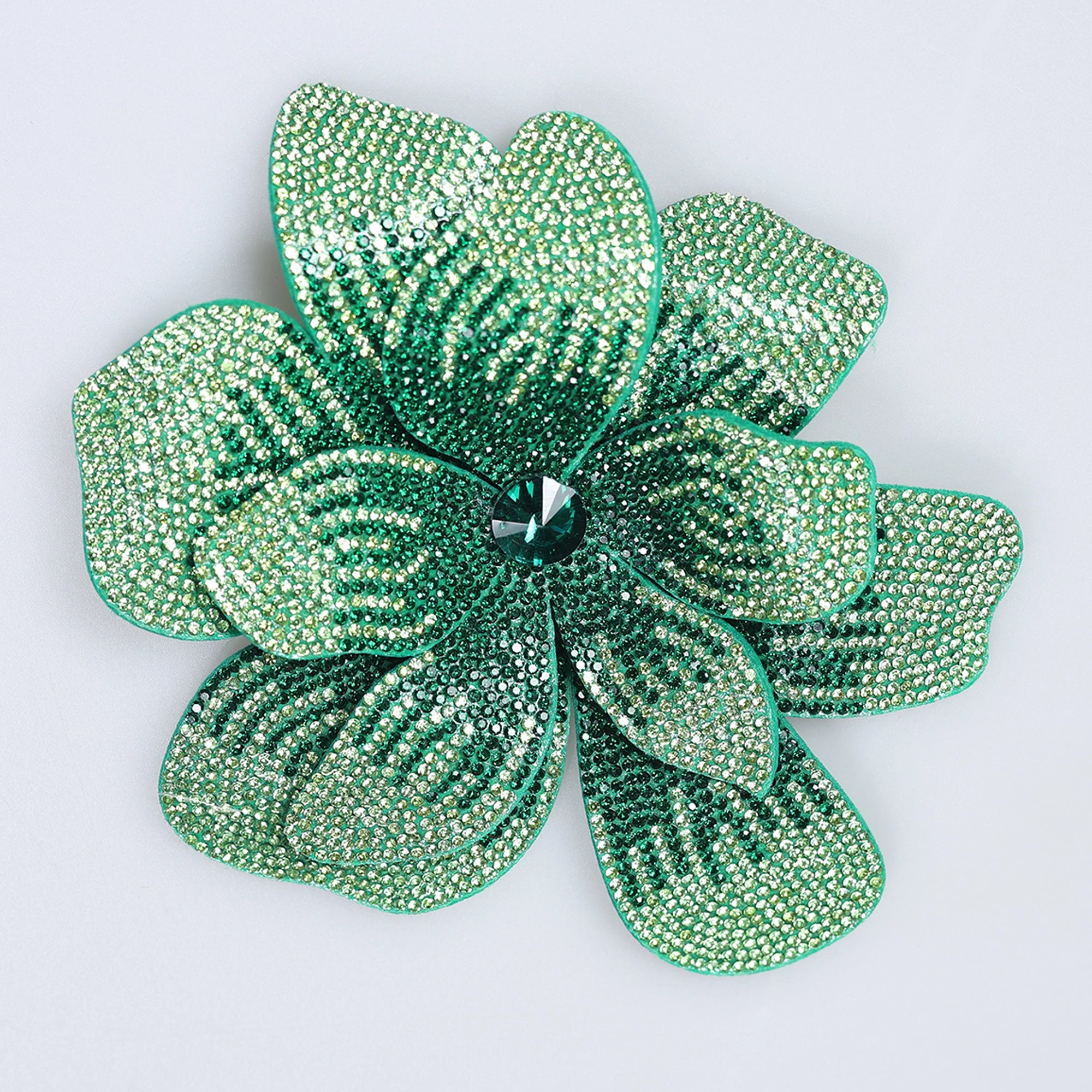 Floare Decorativa Aplicabila cu Strasuri\Cristale – Dimensiune: 15 x 13 cm - Ahura