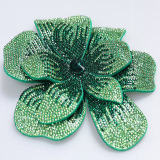 Floare Decorativa Aplicabila cu Strasuri\Cristale – Dimensiune: 15 x 13 cm - Ahura
