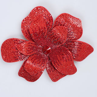 Floare Decorativa Aplicabila cu Strasuri\Cristale – Dimensiune: 15 x 13 cm - Ahura