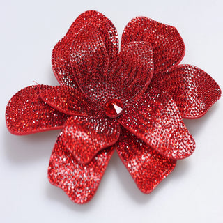 Floare Decorativa Aplicabila cu Strasuri\Cristale – Dimensiune: 15 x 13 cm - Ahura