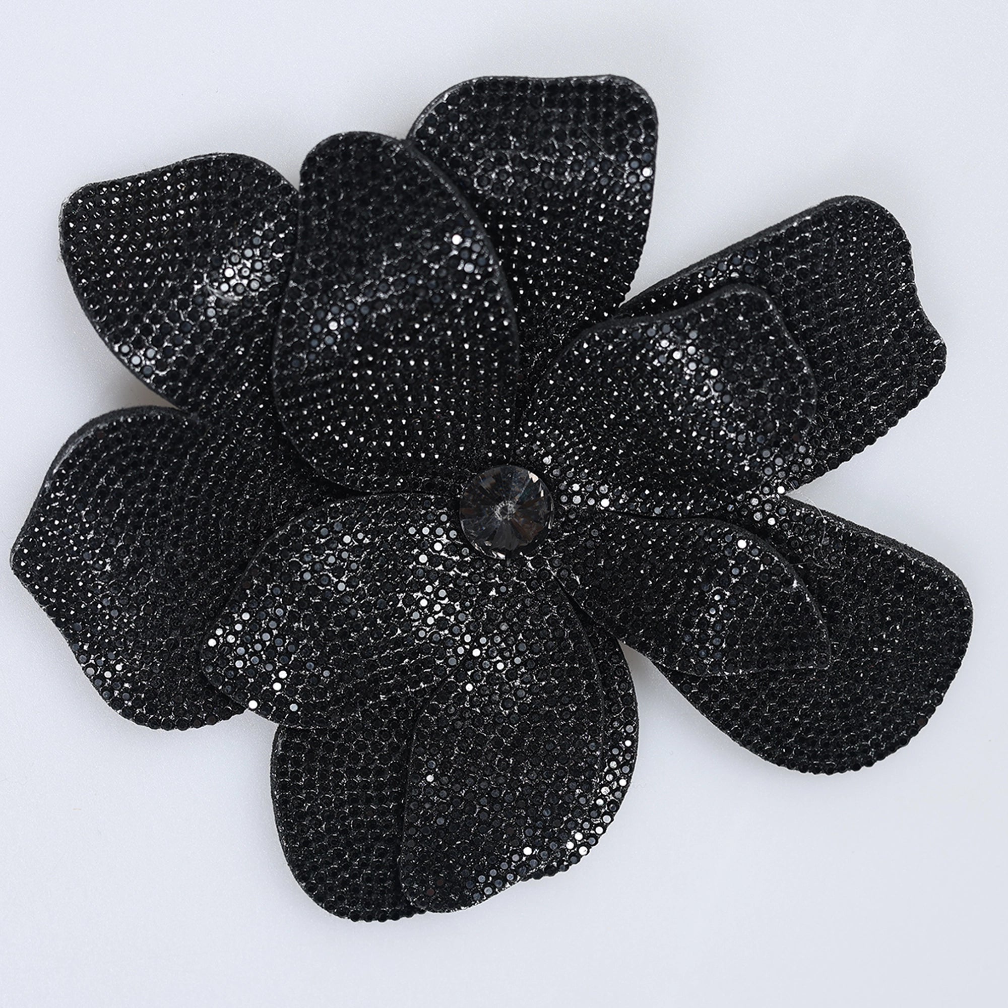 Floare Decorativa Aplicabila cu Strasuri\Cristale – Dimensiune: 15 x 13 cm - Ahura