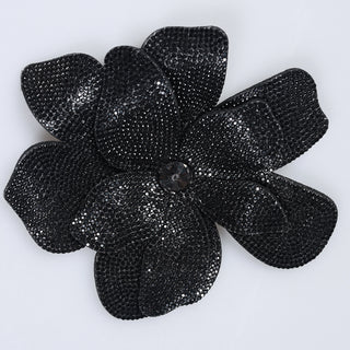 Floare Decorativa Aplicabila cu Strasuri\Cristale – Dimensiune: 15 x 13 cm - Ahura