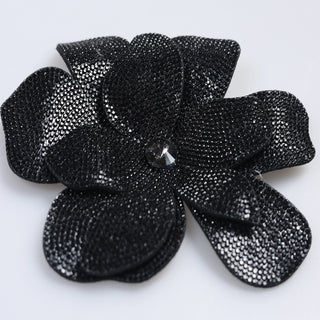 Floare Decorativa Aplicabila cu Strasuri\Cristale – Dimensiune: 15 x 13 cm - Ahura